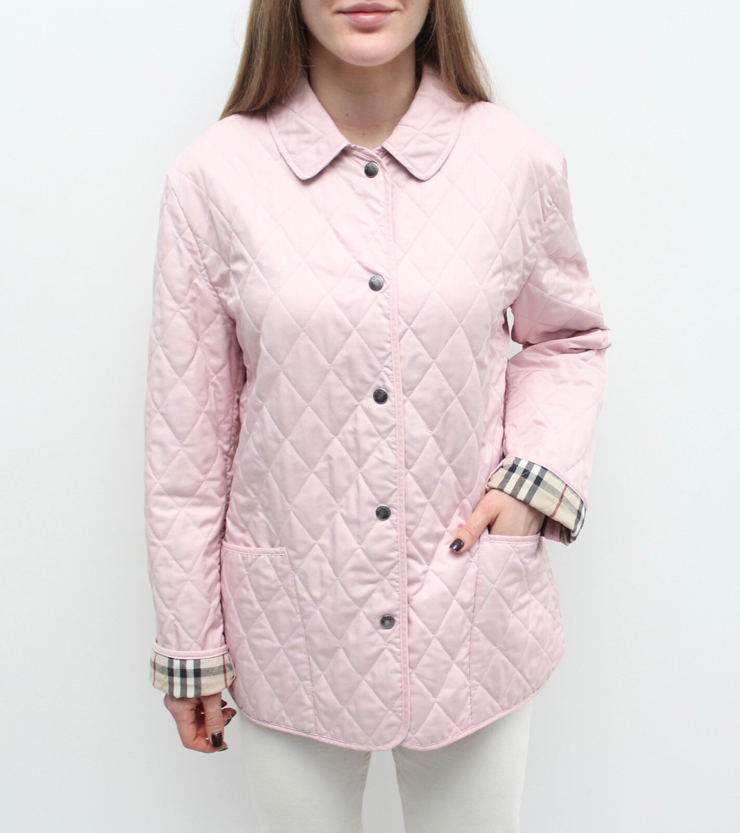 Women's BURBERRY London Quilted Jacket Nova Check Lined Size Women's BURBERRY London Quilted Jacket Nova Check Lined Size