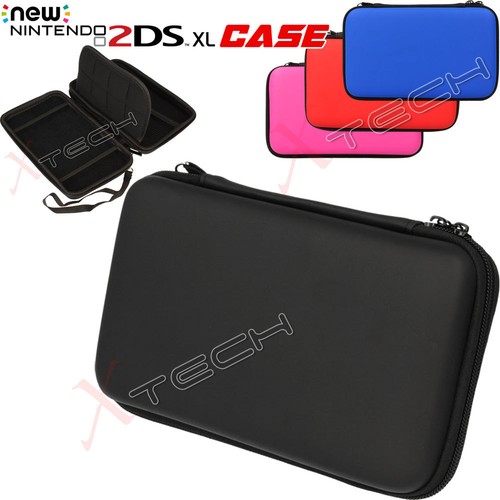 Hard Protective Carry Storage Case Cover With Zip Nintendo 2DS XL + Games - Blue - Picture 5 of 5