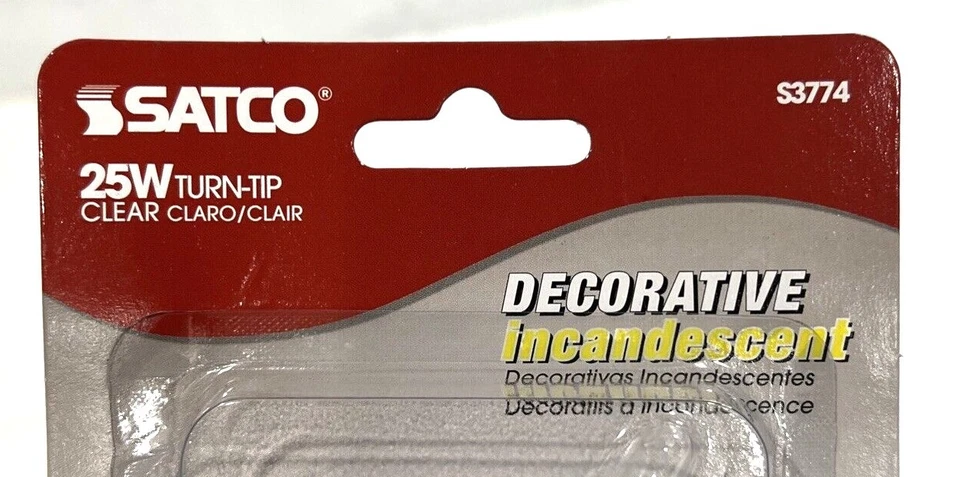 Satco Decorative Incand Turn-Tip Light Bulbs S3774 (Box of 10, 2-Packs) - Image 3 of 4