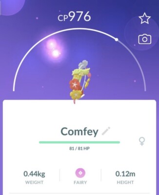 Comfey Pokemon Gen7 Go Same day Hawaii Regional Pokémon Great League PVP Alola