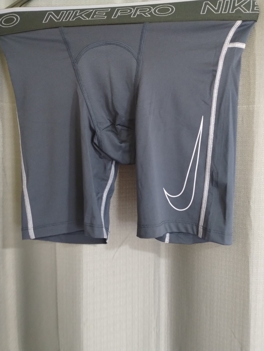 Nike Pro Dri-Fit Navy Blue Compression Shorts Mens Size M TALL LT