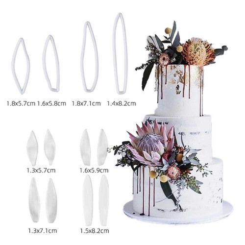 Protea Flower Fondant Mold Petal Veiner Silicone Mold Plastic Cutter Sugarcraft - Picture 7 of 9
