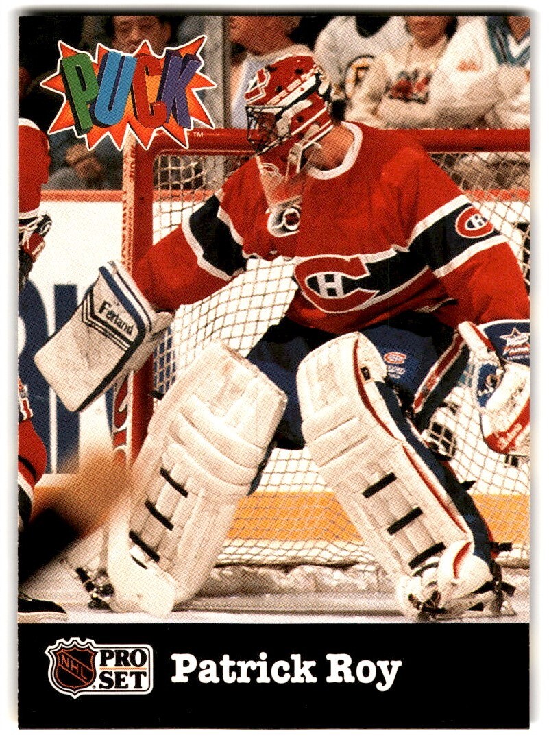 1991-92 Pro Set PUCK Patrick Roy #14 Montreal Canadiens