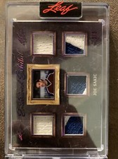 JOE SAKIC 2022 LEAF ART OF HOCKEY 5 PIECE JERSEY GAME USED PATCH 3/5