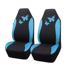 Universal High Back Car Seat Covers Black Mint Blue Butterfly Rear Split Mesh Universal High Back Car Seat Covers Black Mint Blue Butterfly Rear Split Mesh