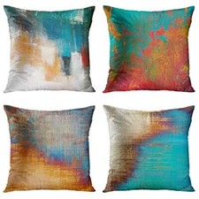 Throw Pillow Covers Home Decor Set of 4 Pillow Cases Decorative 20 x 20 Inche...