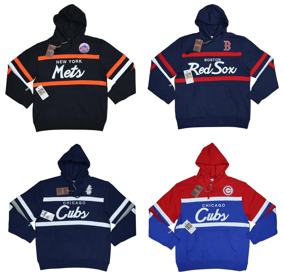 Mitchell & Ness Cooperstown Collection Hoodie Sweatshirt NWT Cubs Mets Red Sox