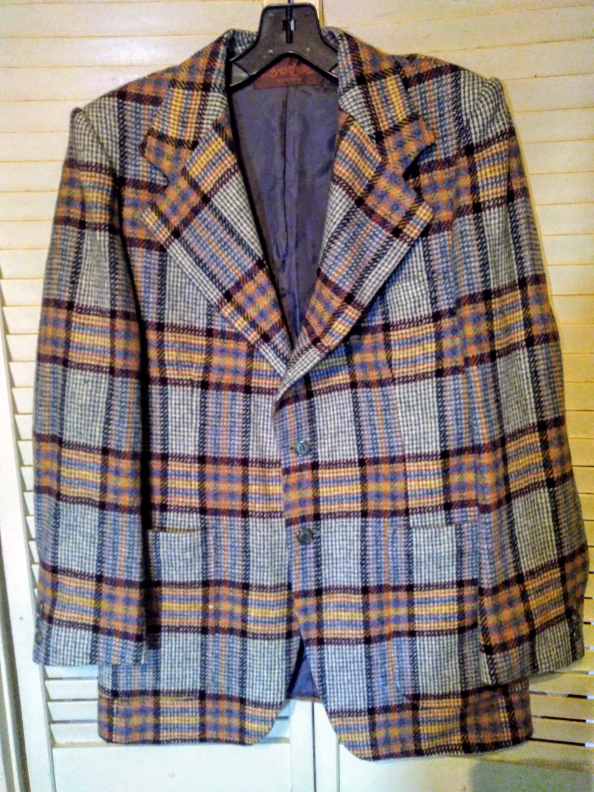 Giacca Yves Saint Laurent France Lana Tweed Made in France Cappotto Vintage a Quadri