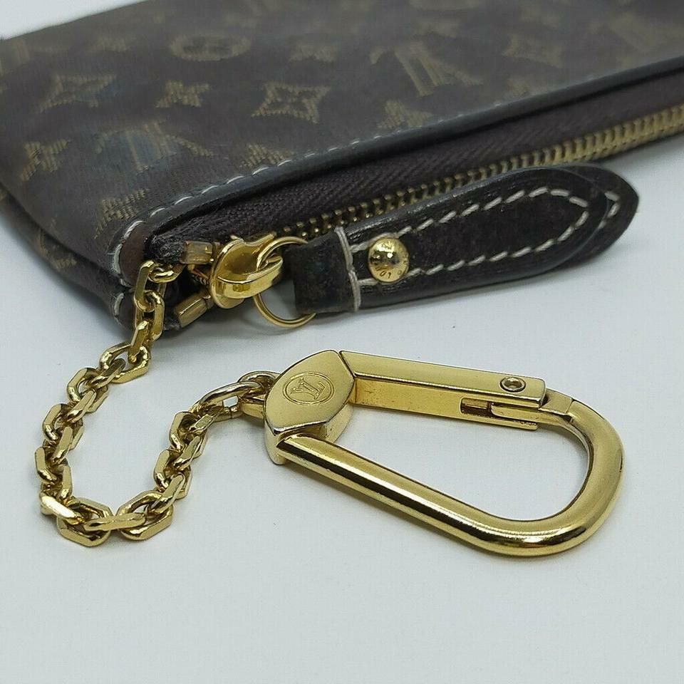 Louis Vuitton Burgundy Monogram Mini Lin Pochette Cles Key Pouch