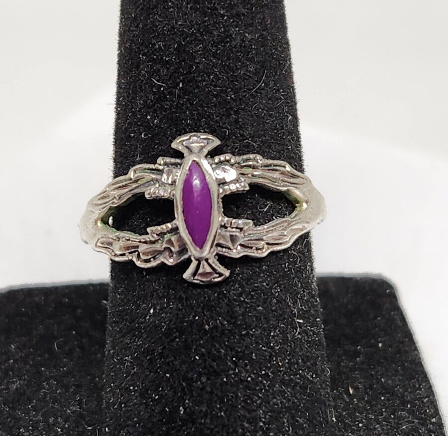 Silver Cloud Sterling Silver Sugilite Ring – Size… - image 4