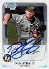 Dan Straily signed Baseball Card 2011 Bowman Chrome 1st Rookie #BCP53