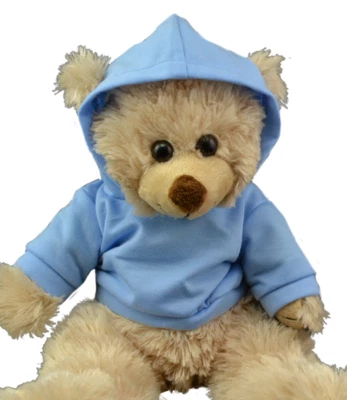 TEDDY MOUNTAIN Blau Hoodie Kapuzenpullover Top 16" Teddybär Kleidung Outfit passt einen Bären bauen