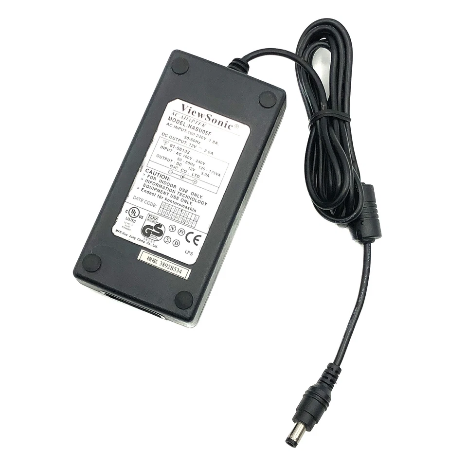 Adaptador de corriente alterna original ViewSonic HASU05F cargador 12V 3A Foto 4 de 4