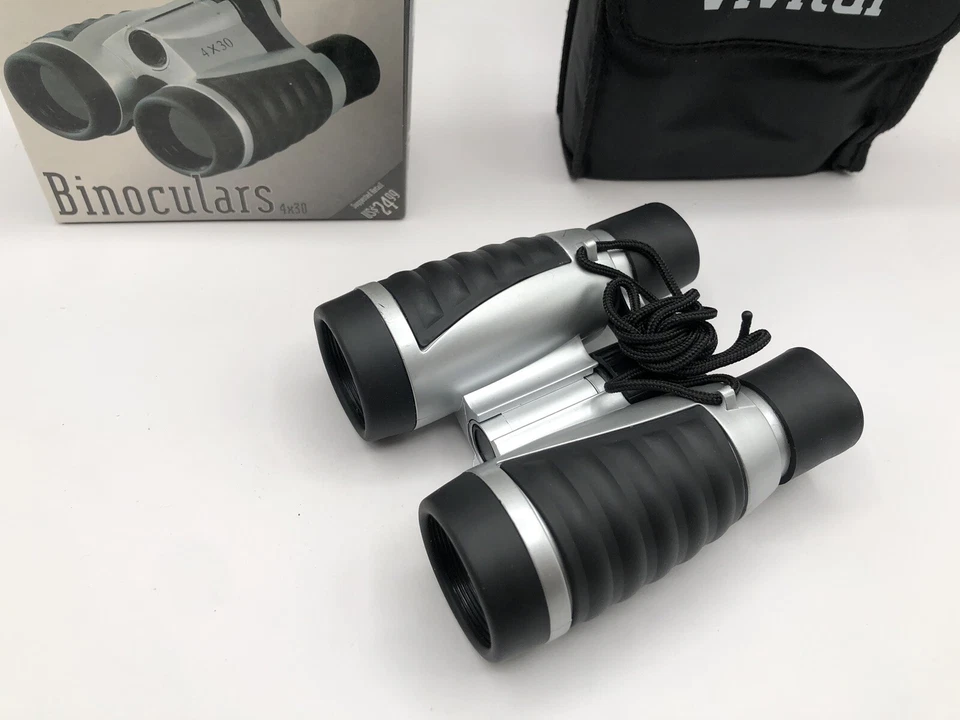 New Vintage Vivitar Binoculars 4 x 30 w Strap Carrying Pouch & Cloth Lens Wipe - Image 4 of 4