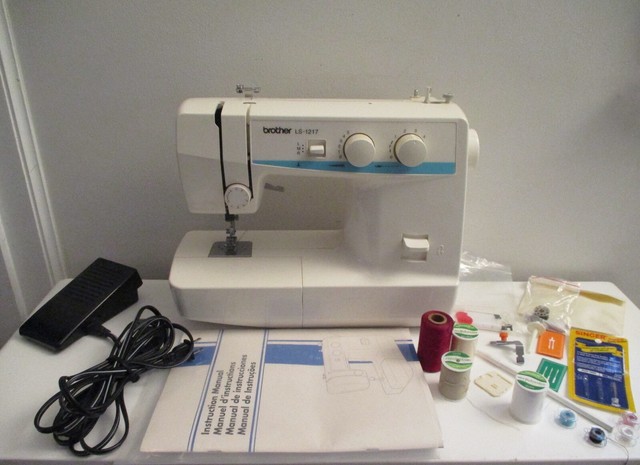 Vintage Brother LS-1217 Convertible Free Arm Portable Sewing Machine in