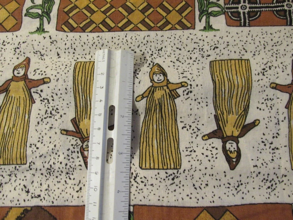 Spectrix Jane Word Fabric Primitive Print Doll Corn Shuck Quilts Stars 5 yards - Image 3 of 4