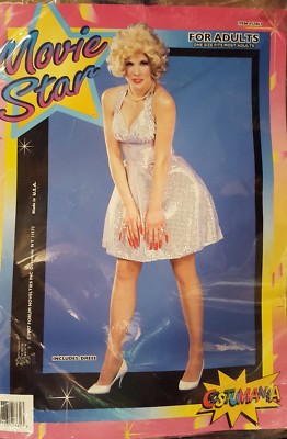 Vintsge 1997 Classic Marilyn Monroe Costume 1950's Sexy silver