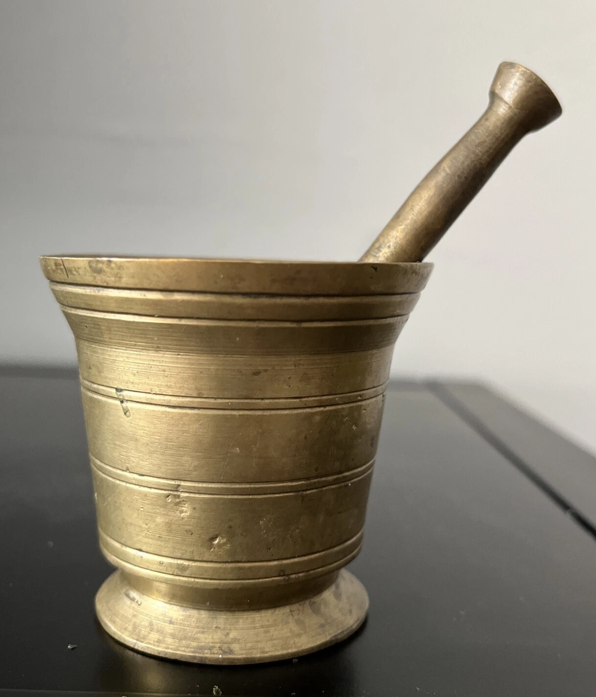 Mini Brass Mortar and Pestle Apothecary Pharmacy Grinder Collectible 2”H
Opens in a new window or ta