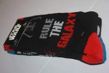 Men s Star Wars Darth Vader Socks Rule the galaxy New 2 Pair /size 6-12