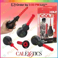 Ribbed Anal Vaginal Bulb Douche Colonic Irrigation Enema Pleasure Cleaner Kit