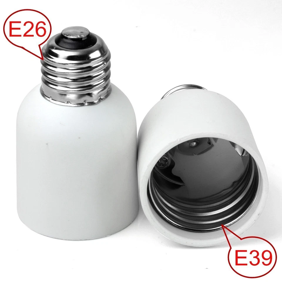 E26 to E39 Medium Screw to Mogul Socket Light Bulb Floor Lamp Adapter Converter - Image 2 of 4