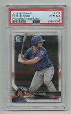 2018 Bowman Prospects Chrome * Rookie Card * Pete Alonso * #137 * PSA 10