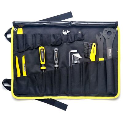 Pedros Werkzeug Set Starter Tool Kit Werkzeug Tasche Fahrrad Rolltasche 