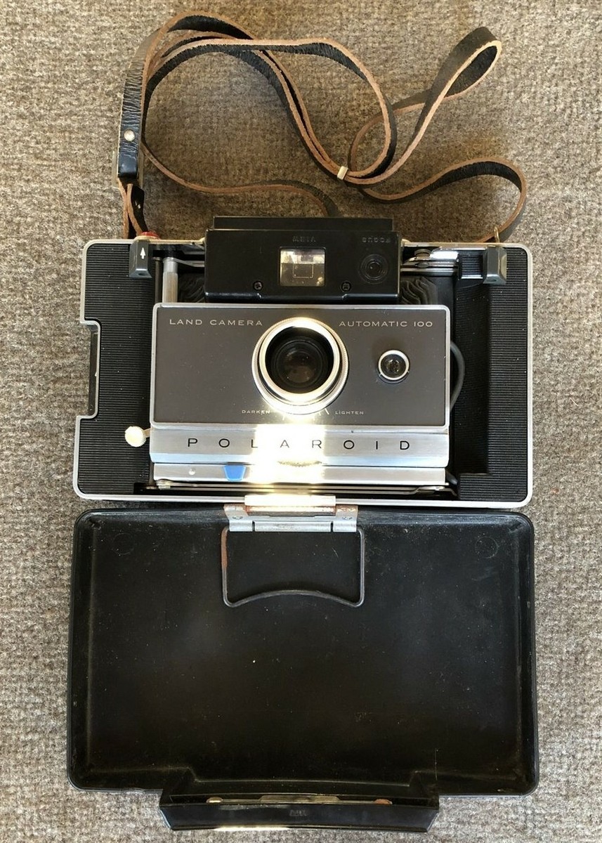 アンティーク ポラロイドカメラ LAND CAMERA 100 VINTAGE POLAROID LAND CAMERA AUTOMATIC 100 WITH EXTERNAL
