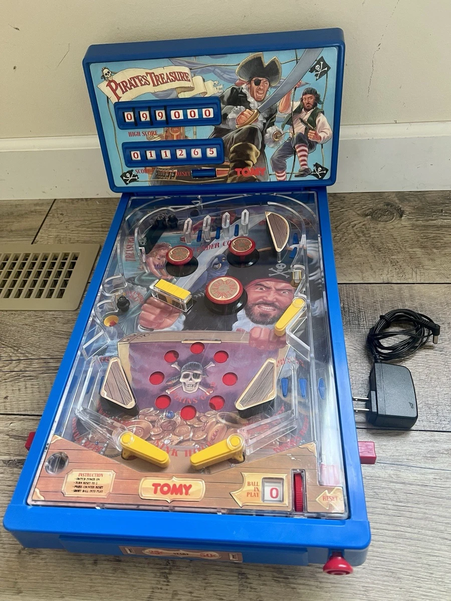 Mini Flipper Tomy Pirates Trésor Vintage 1994 - Rare - Manque Câble Et Jambe