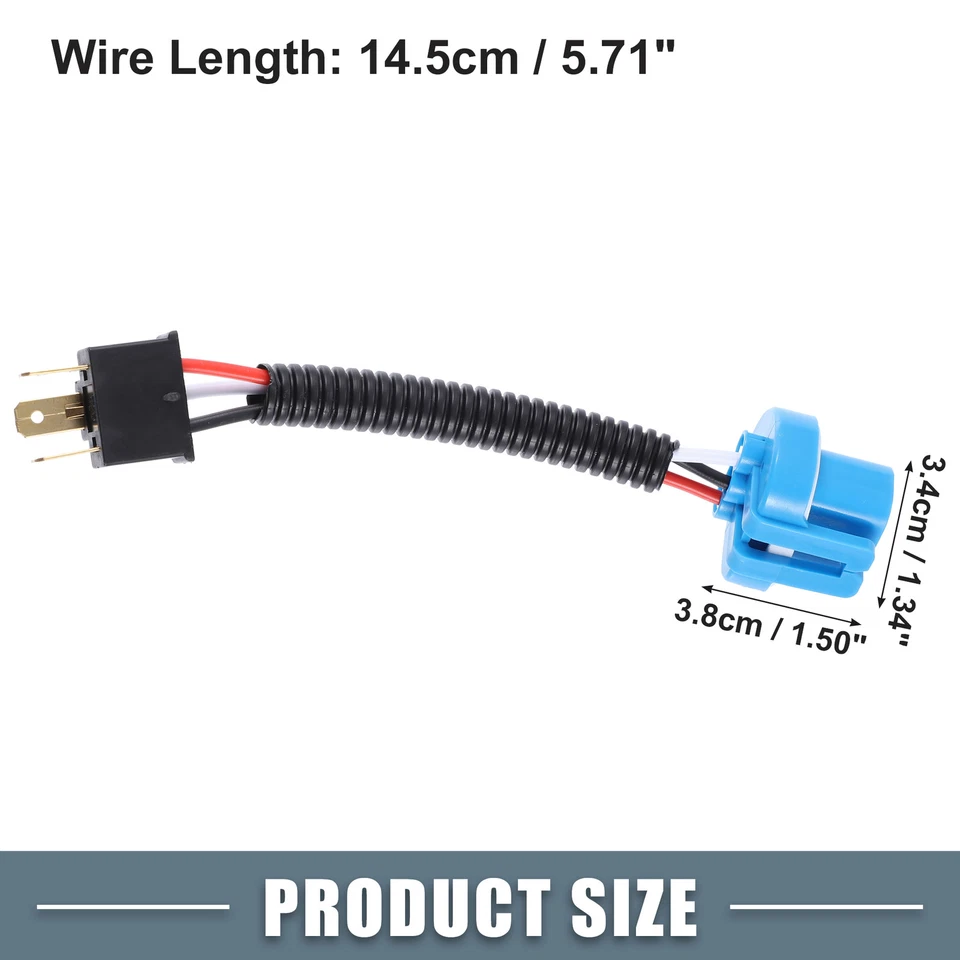Adaptador conector arnés de cable de faro 9007 hembra a H4 macho - 2 piezas Foto 4 de 4