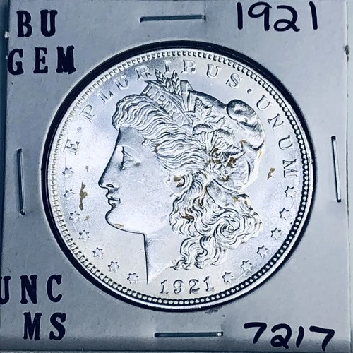 1921 BU GEM MORGAN SILVER DOLLAR UNC MS+++ U.S. MINT RARE COIN 7217