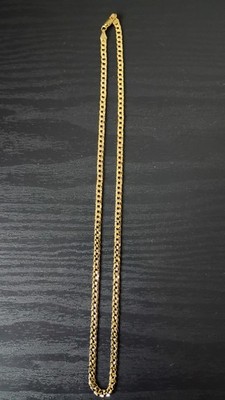 14KT GOLD ''plattiert'' 2 MM X ZOLL FLACHE PANZERKETTE, HALSKETTE, ARMBAND, FUSSKETTCHEN 