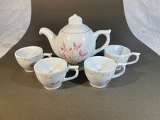 Mattel Barbie porcelain teapot with 4 cups 305 