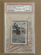 Sonja Henie 1928 Salem Cigarettes Die Welt in Bildern #2 Winter Olympics PSA 4.5