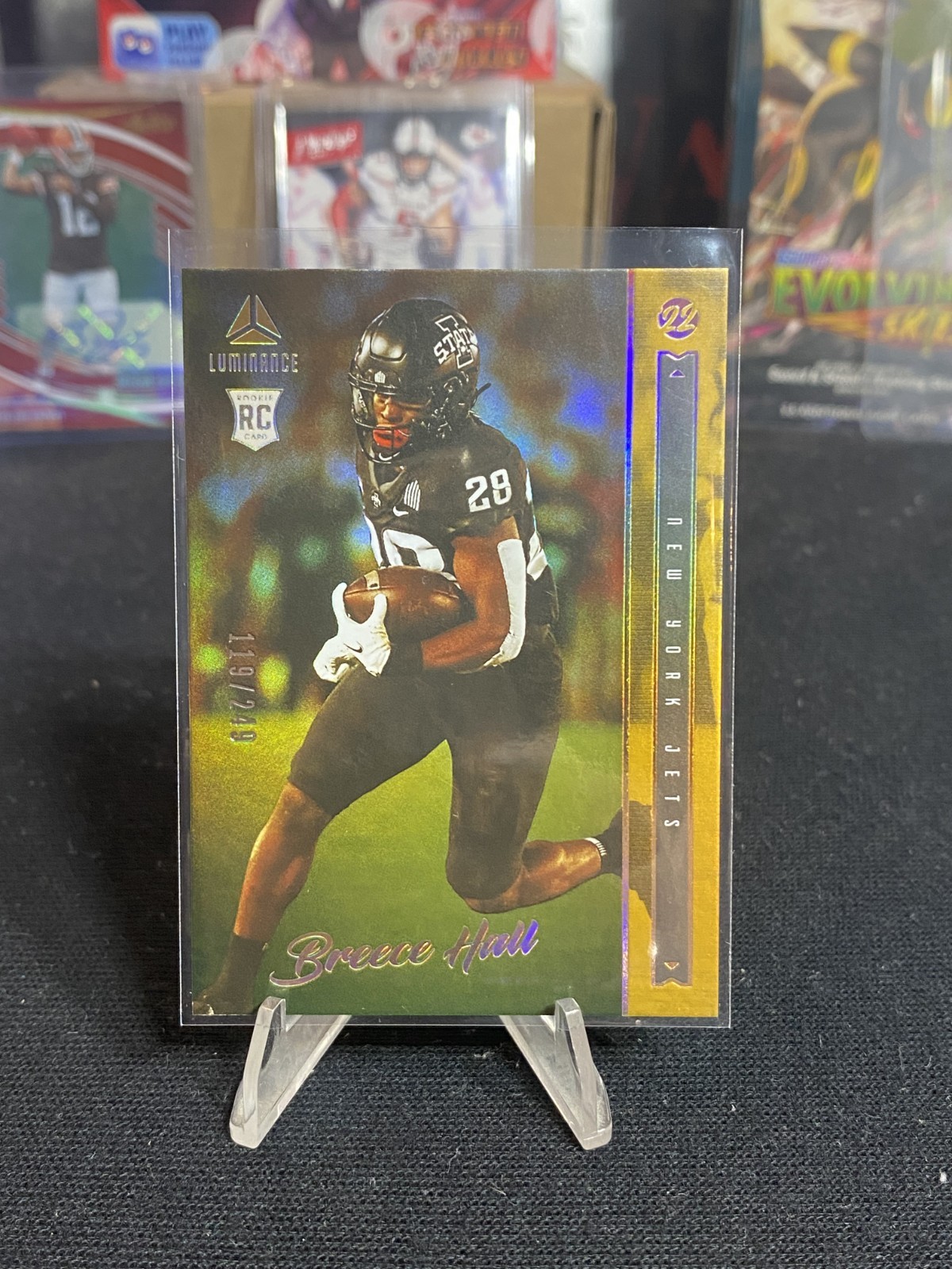 2022 Panini Luminance - Rookie Breece Hall #108 Gold /249 (RC) Jets