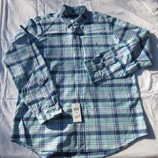 NWT Ralph Lauren Classic Fit Spring Colors Plaid Long Sleeve Shirt Men's XL