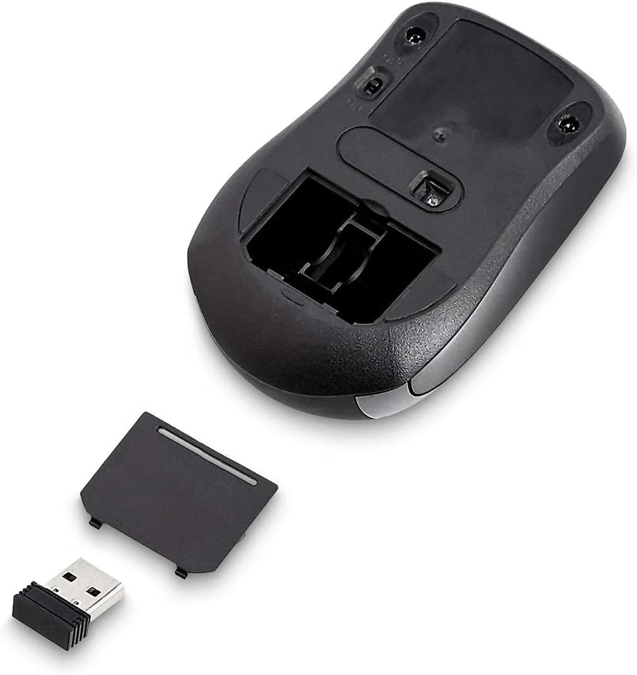 Pacote com 30 Amazon Basics 2.4 Ghz mouse óptico sem fio computador nano receptor USB - Imagem 3 de 4