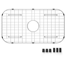 Sink Protector Grid 26-1/16" x 14-1/16", Centered Drain with Corner Radius 3-1/2