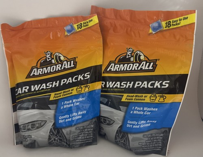 #ad Armor All Car Wash Pods 18 Ct 2 Pk Easy Auto Cleaning Powerful Foaming Formula $15.00