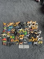 Large Collection of Wild Animal Toys 72 Figures Reptiles Mammals