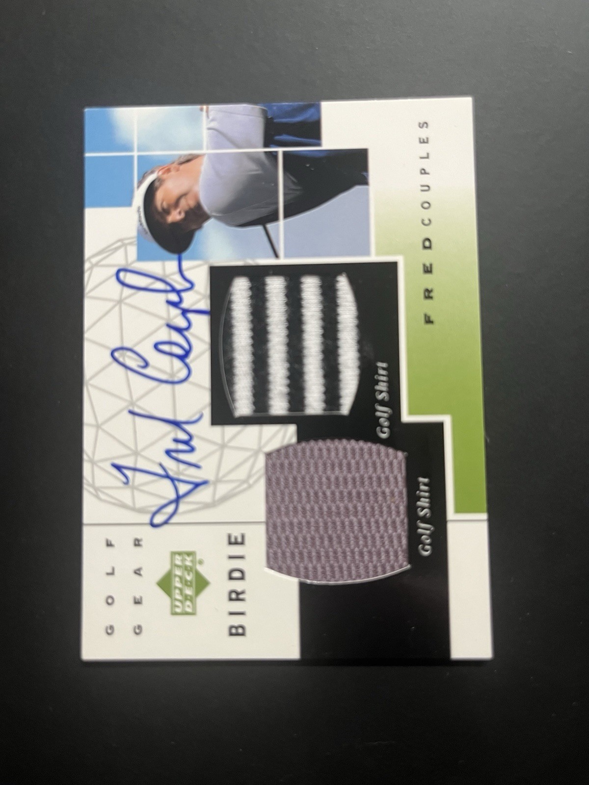 2003 Upper Deck - Golf Gear Fred Couples Auto #GB-FC Dual Materials Autograph