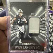 2025 Panini Black - Futuristic Brock Bowers #F-BBS /199 (MEM, RC)