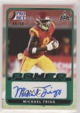 2021 Leaf Pro Set Power Base Emerald Spectrum Foil 49/50 Michael Trigg Auto 0j3l