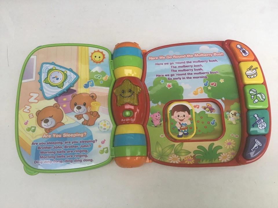 VTech Musical Rhymes Book for Babies/Toddlers Interactive Storybook Lights Music - Image 4 of 4