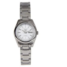 SEIKO SYMK13J1 WOMEN'S SEIKO 5 AUTOMATIC WATCH – SILVER/WHITE DIAL STAINLESS
