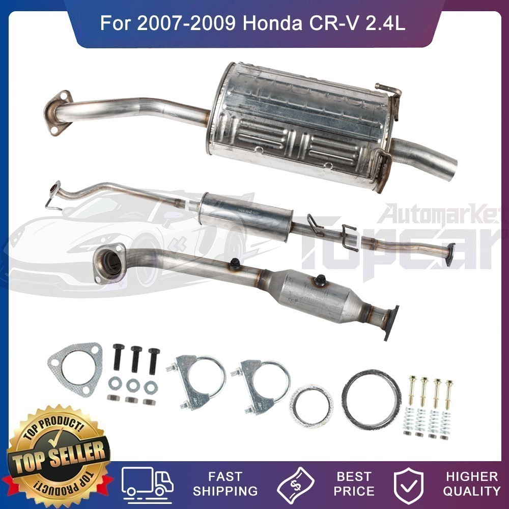 For Honda CR-V CRV 2007 2008 2009 2.4L Catalytic Muffler Exhaust System Kit