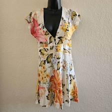 Farm Rio Floral Mini Dress with Flutter Sleeves
