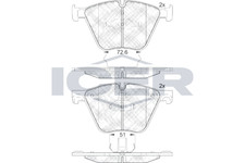 Bremsbelagsatz Vorne Ate-System f�r BMW F07 F01 F02 F03 F04 X5 E70 F15 07-19
