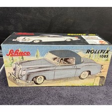 Schuco Rollfix 1085 Mercedes-benz 220s Coupe Blue Tinplate Friction Toy Car