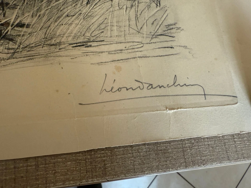 ANCIENNE LITHOGRAPHIE LEON DANCHIN CHIEN DE CHASSE ANNEE 1931 - Photo 4/4